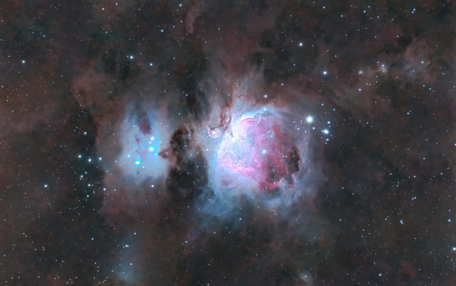 Orion Nebula (M42) and Running Man Nebula (Sh 2-279)