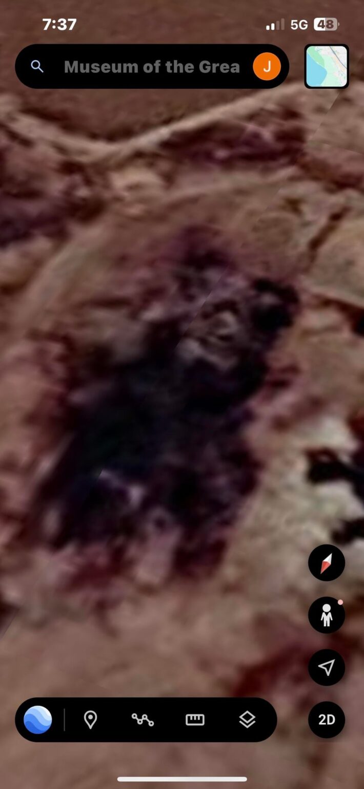 Just want to get your thoughts on what looks like Giants and possible inner earth entrance I found Near Comanche Power station via google earth