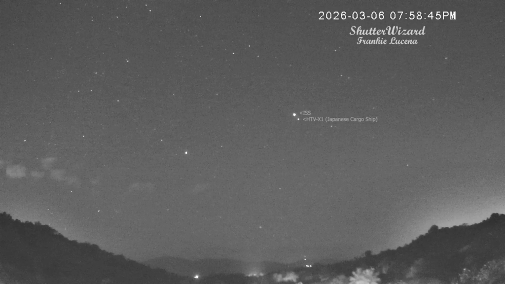 ISS and a Japanese cargo ship