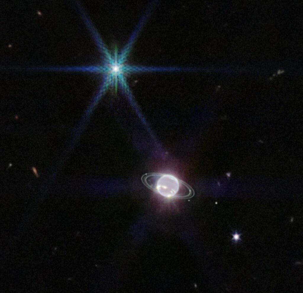 Ringed Ice around Neptune captured by James Webb, one of the clearest images in 30 years. Ringed Ice around Neptune captured by James Webb, one of the clearest images in 30 years.