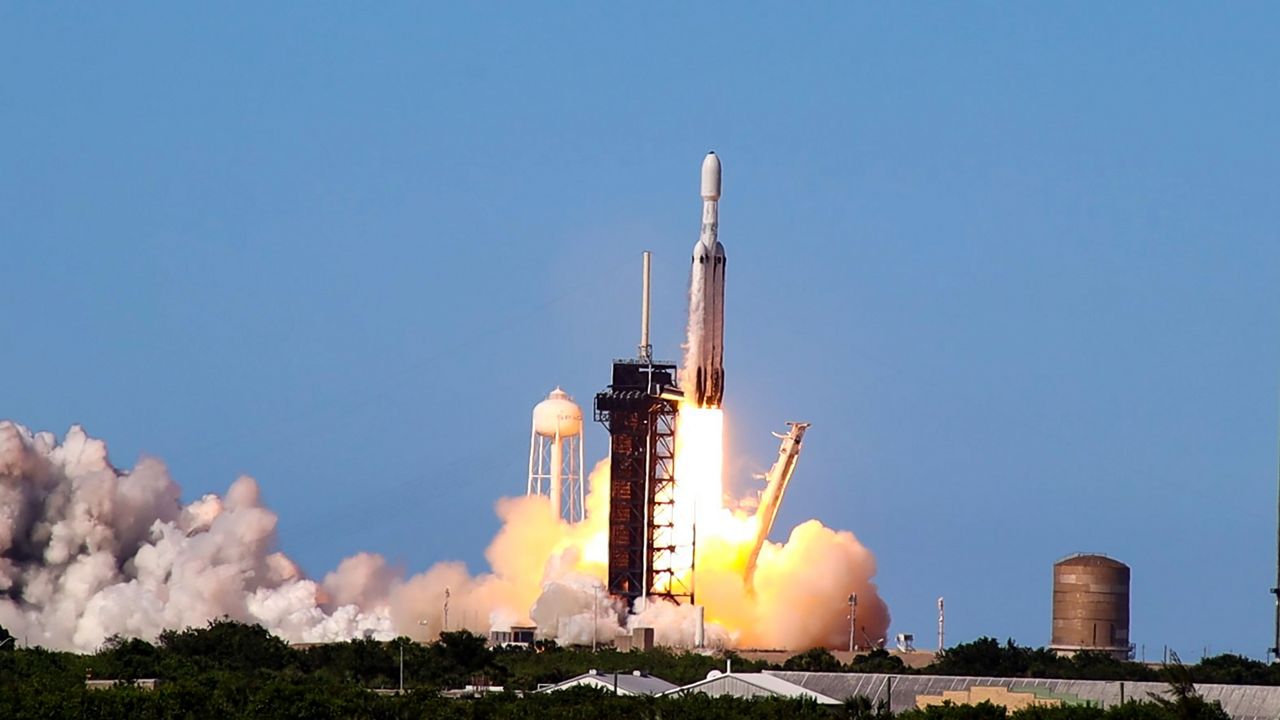 SpaceX's Falcon Heavy rocket launched the GOES-U weather satellite on Tuesday, June 25, 2024. The GOES-U is the latest and final satellite in the GOES-R series. It will help to provide meteorologists with the latest data to give the most accurate predictions, stated officials. (Spectrum News/Anthony Leone)