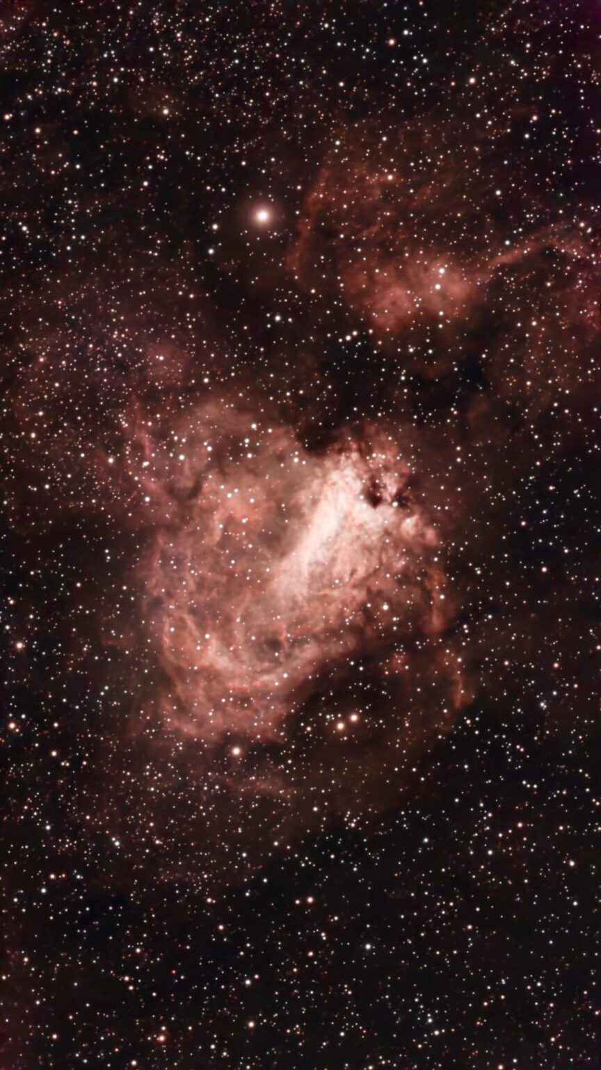 This Is The Second Brightest Diffuse Nebula In Our Galaxy, It Is Known As The "Swan Nebula".