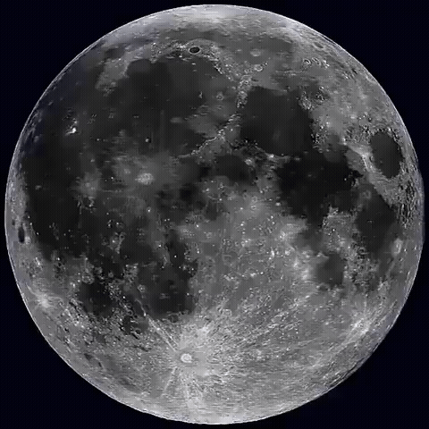 A fully lit global mosaic of the Moon made from LRO data (2013, NASA/ASU) shows a 360° view