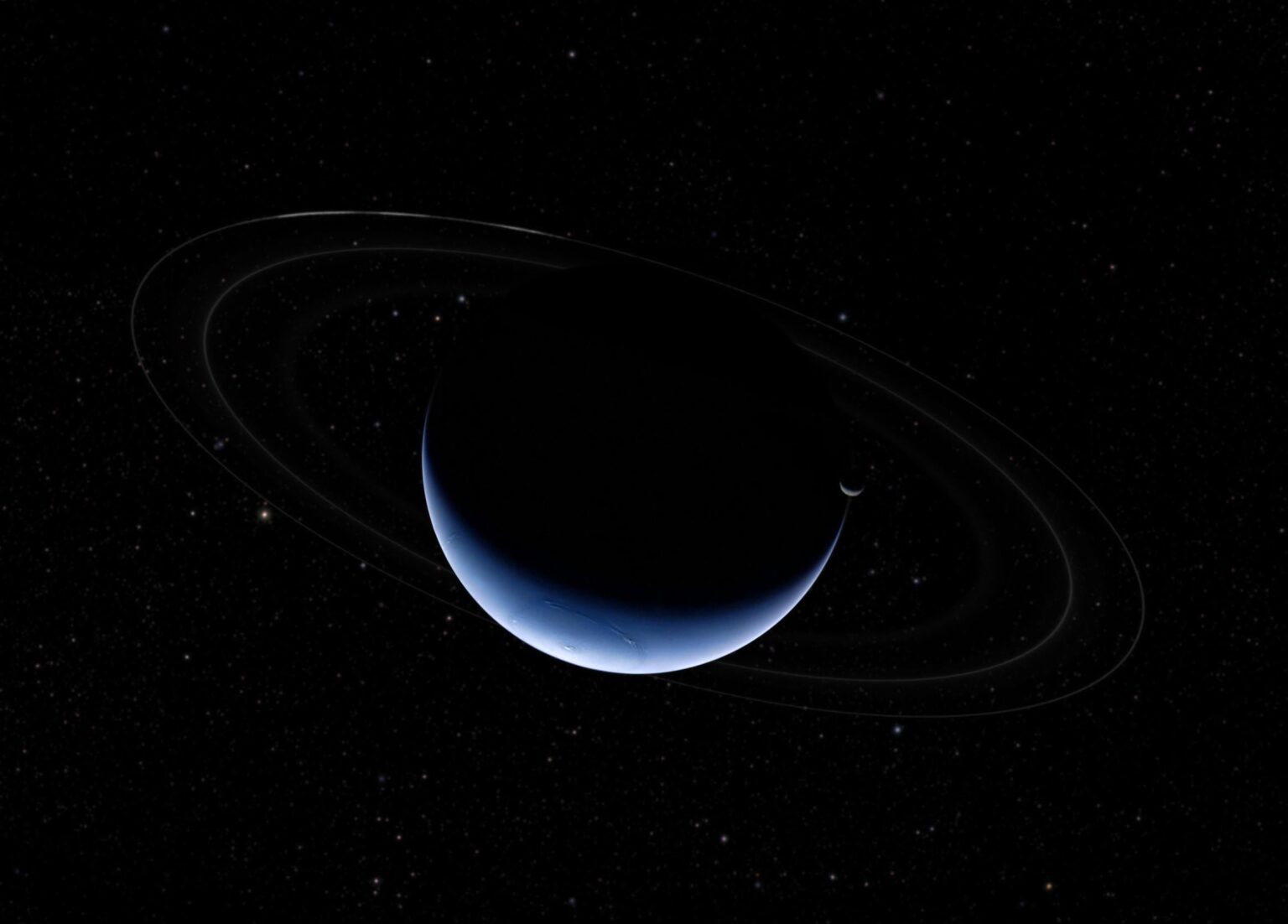 Voyager's Neptune, composite image by Rolf Olsen
