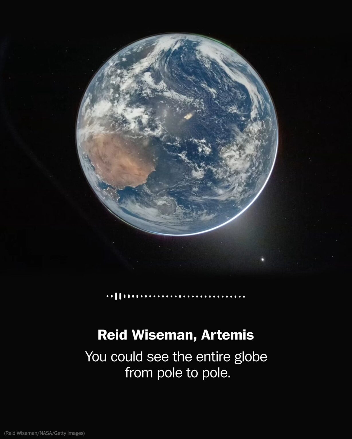 NASA released the Artemis II astronauts’ first downlinked images, 1.5 days into the first astronaut moonshot in more than half a century . “It was the most spectacular moment, and it paused all four of us in our tracks,” commander Reid Wiseman said.