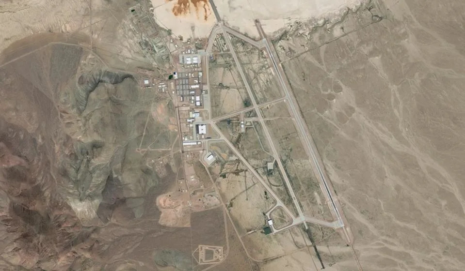 Satellite Overview of Area 51 Facility in Nevada