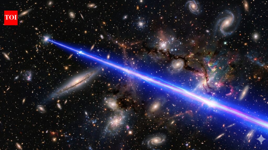 Astronomers detect mega-laser beam signal from 8 billion light-years away | Astronomers detect mega-laser beam signal from 8 billion light-years away
