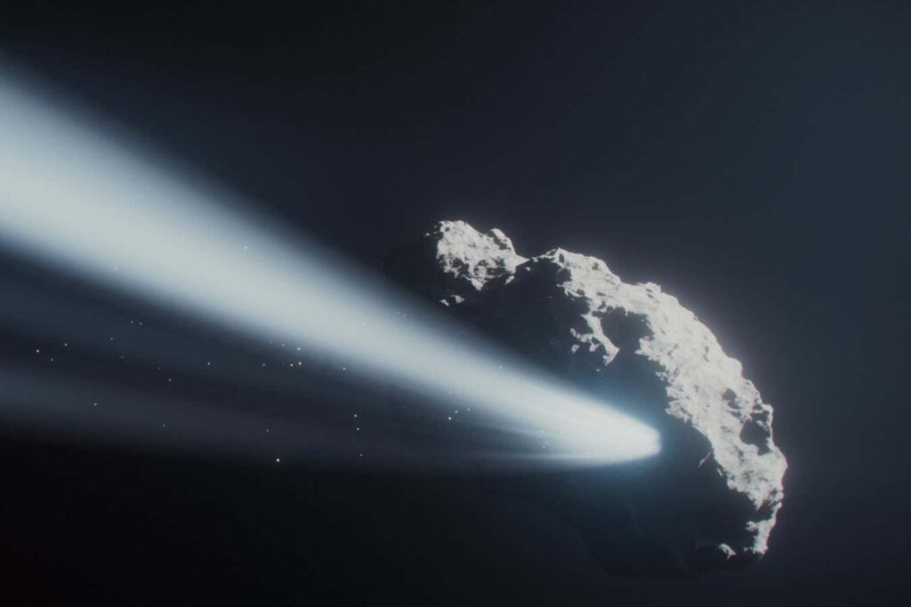 We’ve caught a comet switching its spin direction for the first time artist