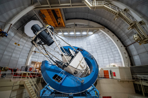 DESI Completes Largest 3D Universe Map Observations These accelerated time-lapses show how the machinery holding DESI moves the instrument into position. Credit: Marilyn Sargent/Berkeley Lab.
