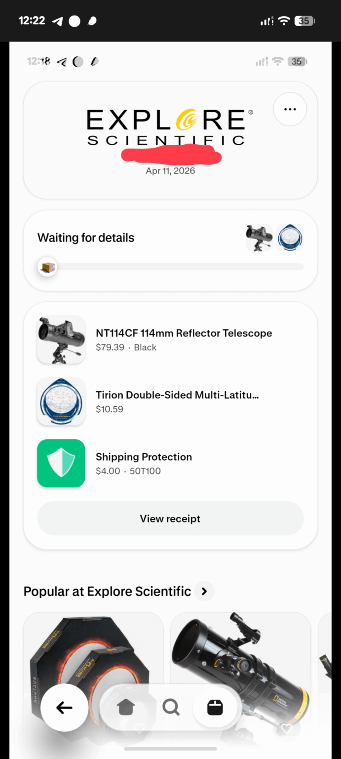 Has anyone bought on the Explore scientific page?
