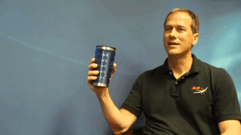 Astronaut forgets about gravity