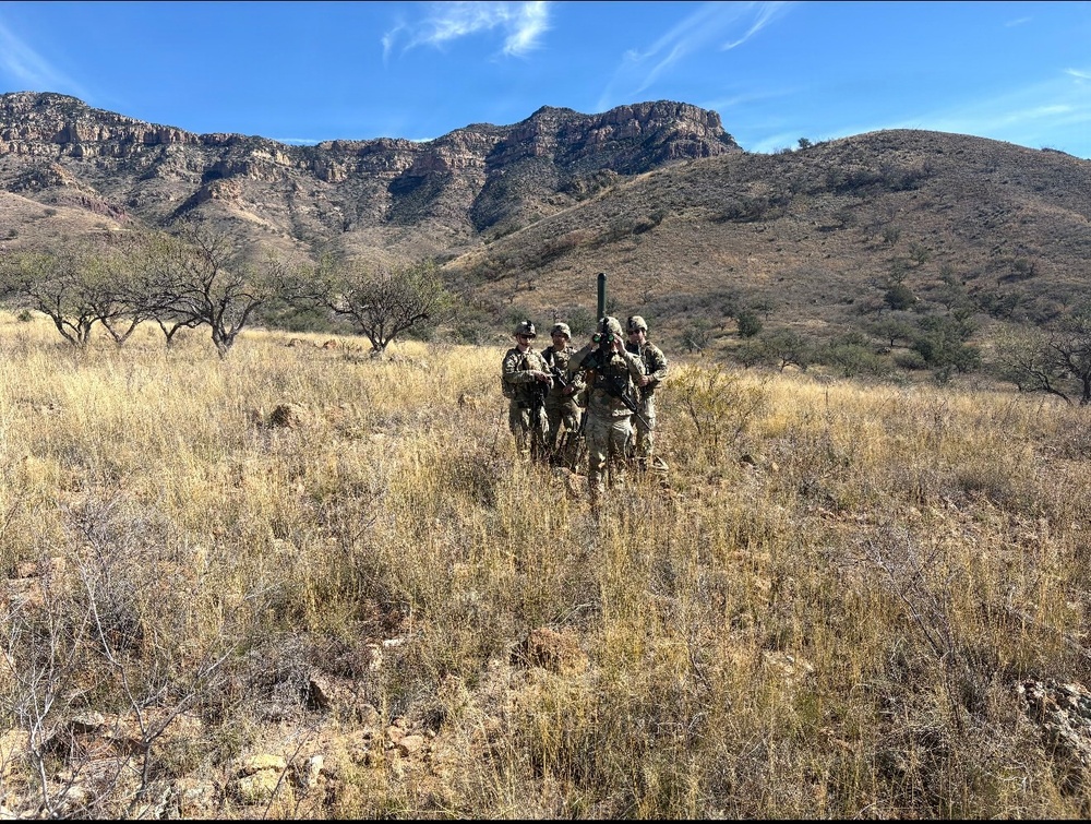 JTF-SB Service Members Utilize the Terrestrial Layered System Manpack on the Southern Border