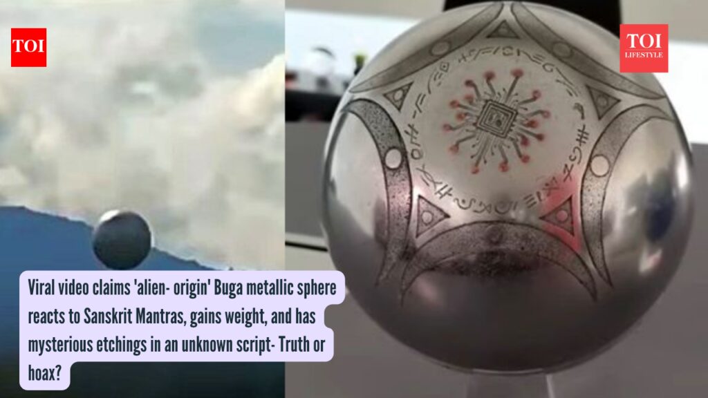 Viral video claims 'alien- origin' Buga metallic sphere reacts to Sanskrit Mantras, gains weight, and has mysterious etchings in an unknown script- Truth or hoax?