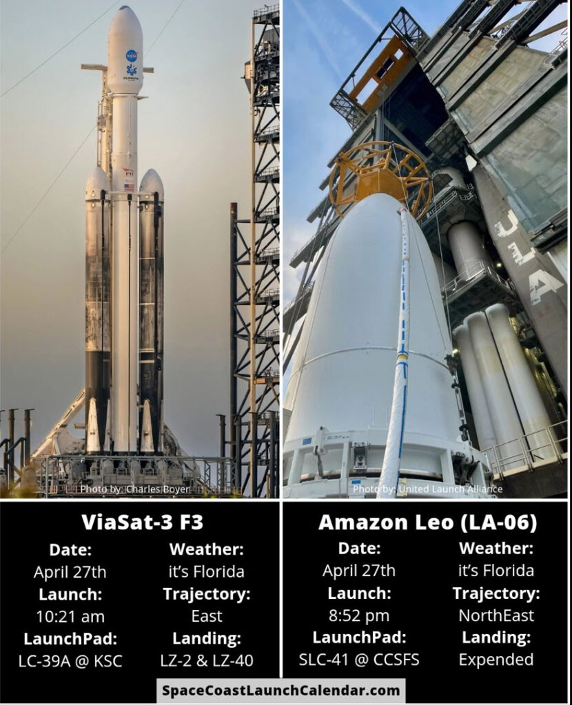 Powerful Daytime Liftoff and Stunning Nighttime Rocket Launches Set for the Space Coast April 27