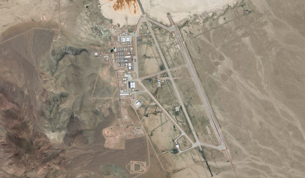 The highly classified Area 51 facility located within the Nevada Test and Training Range. DigitalGlobe/Getty Images