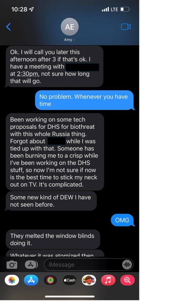 Serious: More Amy Eskridge Texts released by her friend, Franc Milburn