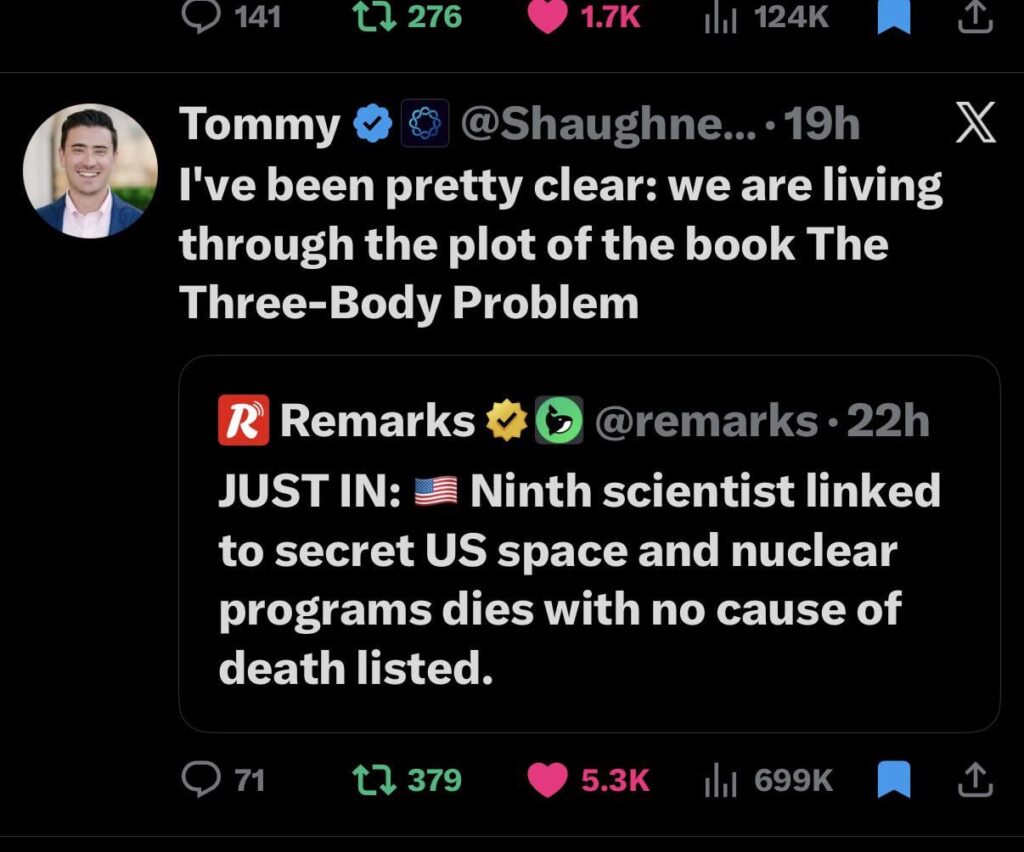 Told Yall - The 3 Body Problem was trying to warn us.