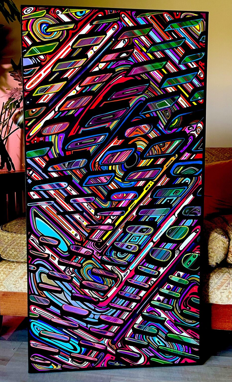 Mirror Station-Ink and Acrylic Painting