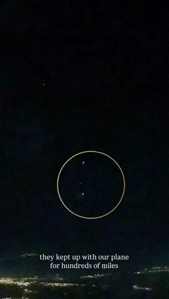 The orbs, Musgraves continued, were “intermittently coming and going” and, at times, would change brightness, color and size. spaceykacey/Instagram