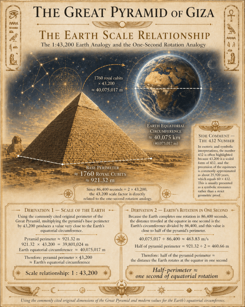 The cosmic geometry encoded in the Great Pyramid