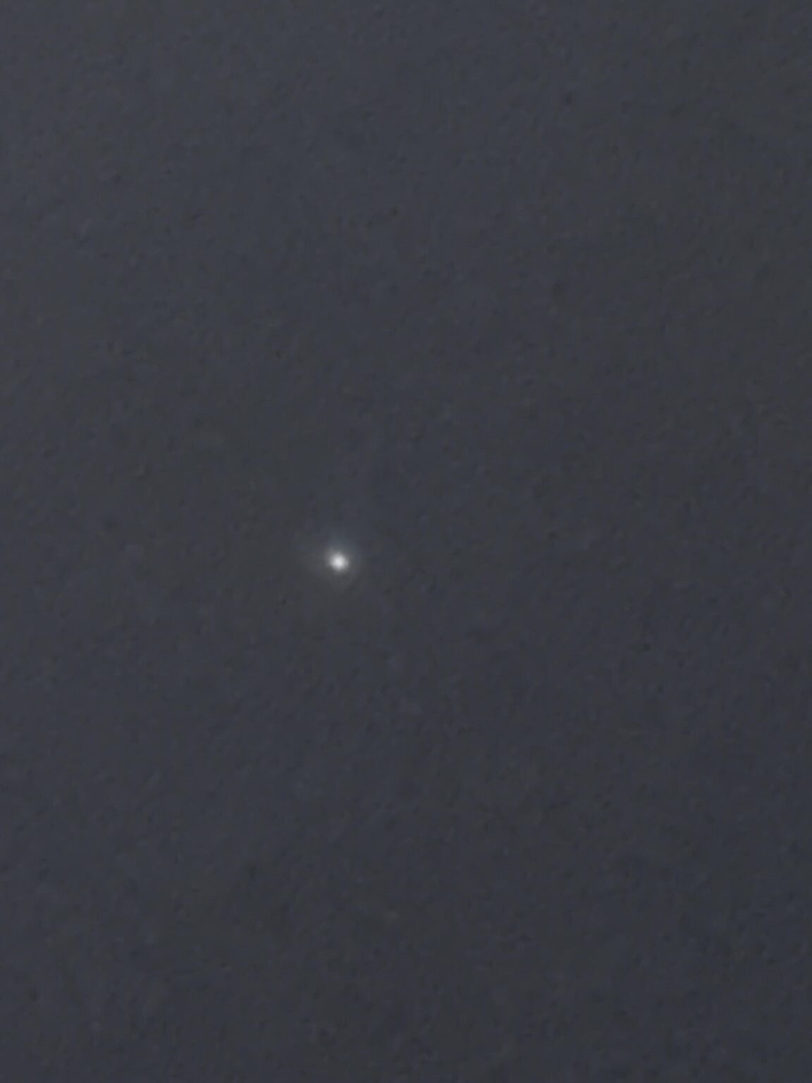 A diamond shaped glow , from my iPhone 16 full zoom, I was going to go video next I looked up zoomed away in like 2 seconds time crossed the sky and gone, I was not the only one to see it, a few of us did, and even a friend from a few towns away mentioned she saw it also,I said I got pic of it.