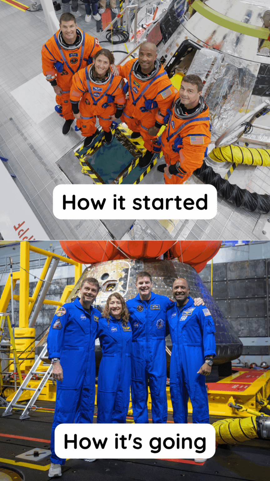 Artemis II crew: similar outside, but so much different INSIDE