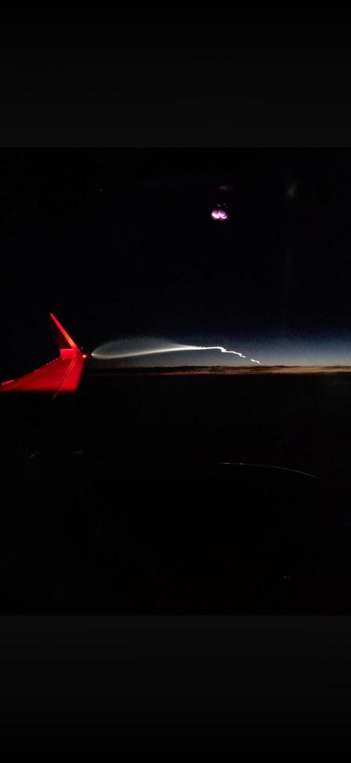 My aunt saw this from her plane window last night. Phoenix to Slc