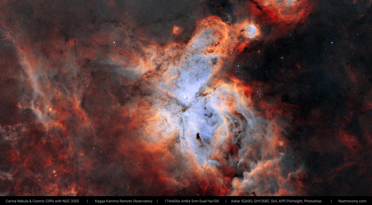 Carina Nebula and Cosmic Cliffs