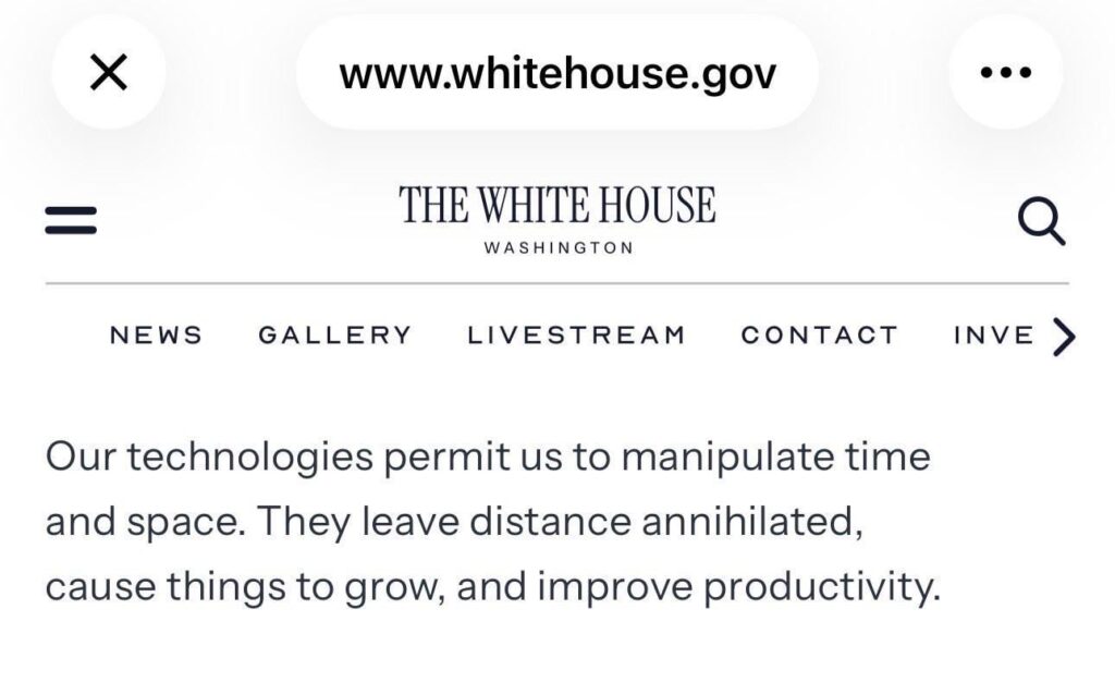 This is a real statement from the WH on April 14, 2026