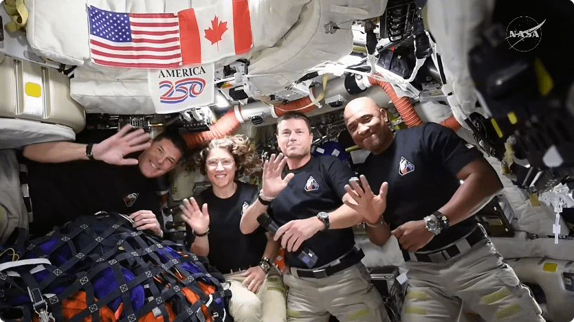 New photo of the fantastic 4, Artemis II astronauts after today's historic lunar flyby