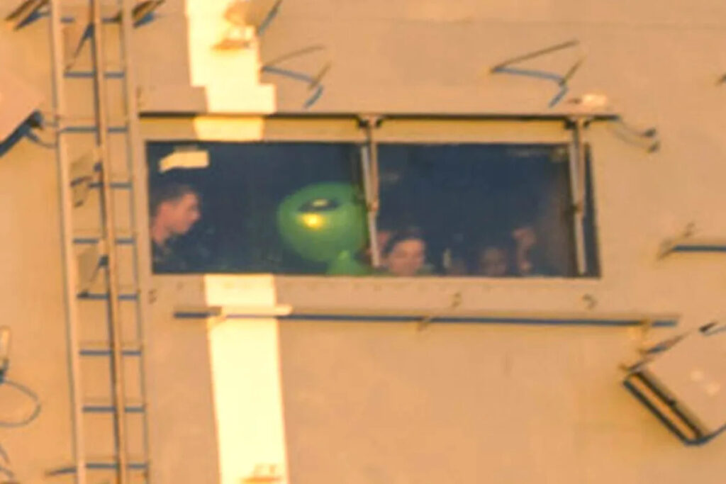 Little Green Alien Spotted at Artemis II Crew's Splashdown Following High-Stakes Mission Around the Moon