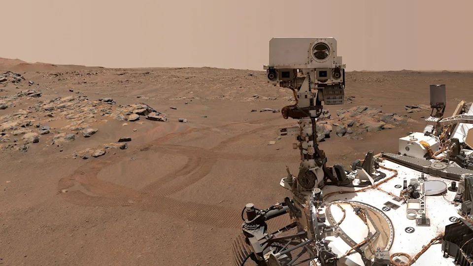 NASA’s Perseverance Mars rover is seen in a "selfie" that it took over on Sept. 10, 2021. Perseverance rover, along with Curiosity, is one of the agency's two car-sized robots exploring the Martian surface for signs that the planet was once habitable. And in September, NASA officials confirmed that one of the rovers’ finds contained a potential biosignature.