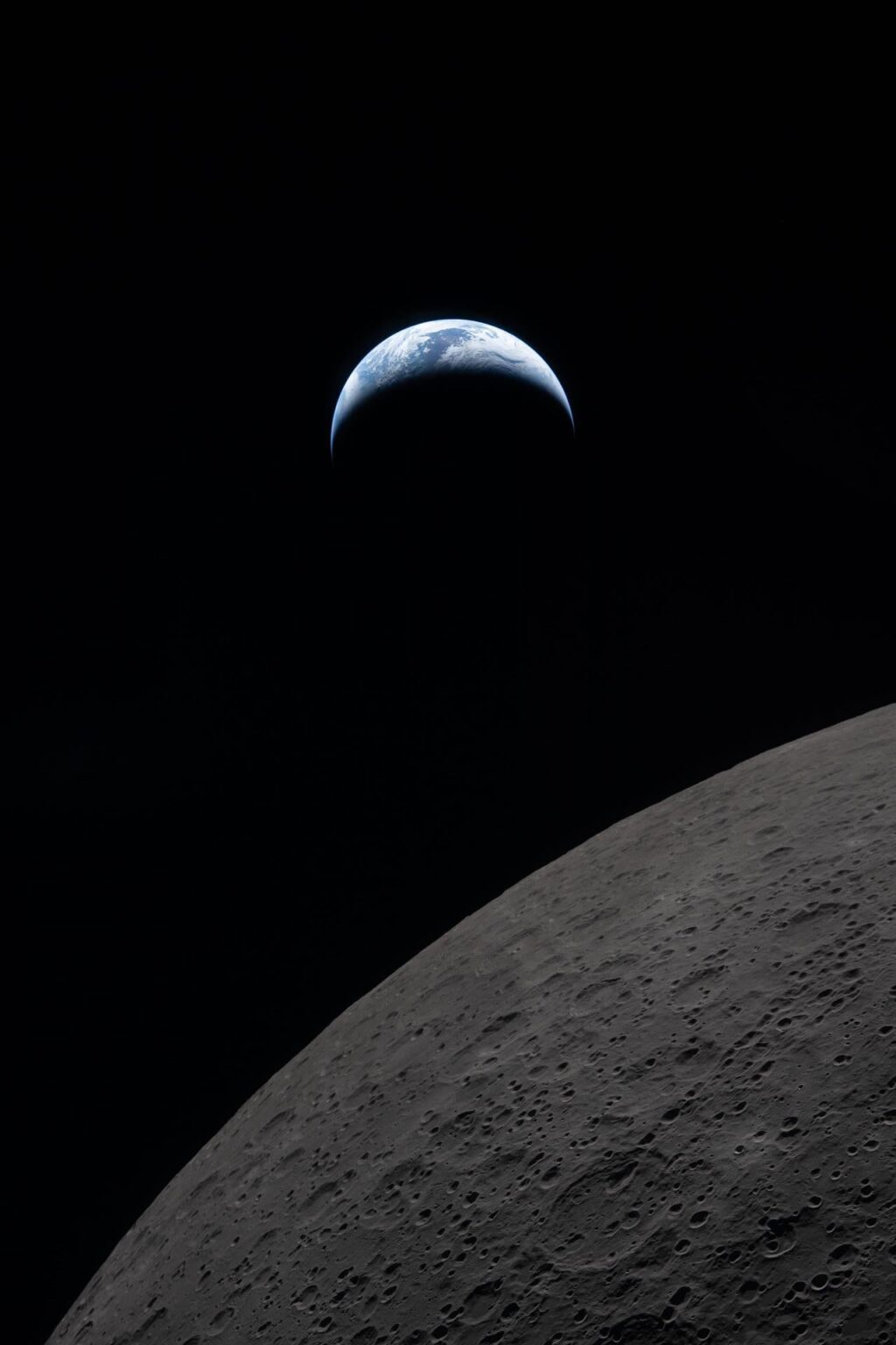 The Edge of Two Worlds - Artemis II (Rotated -90°)