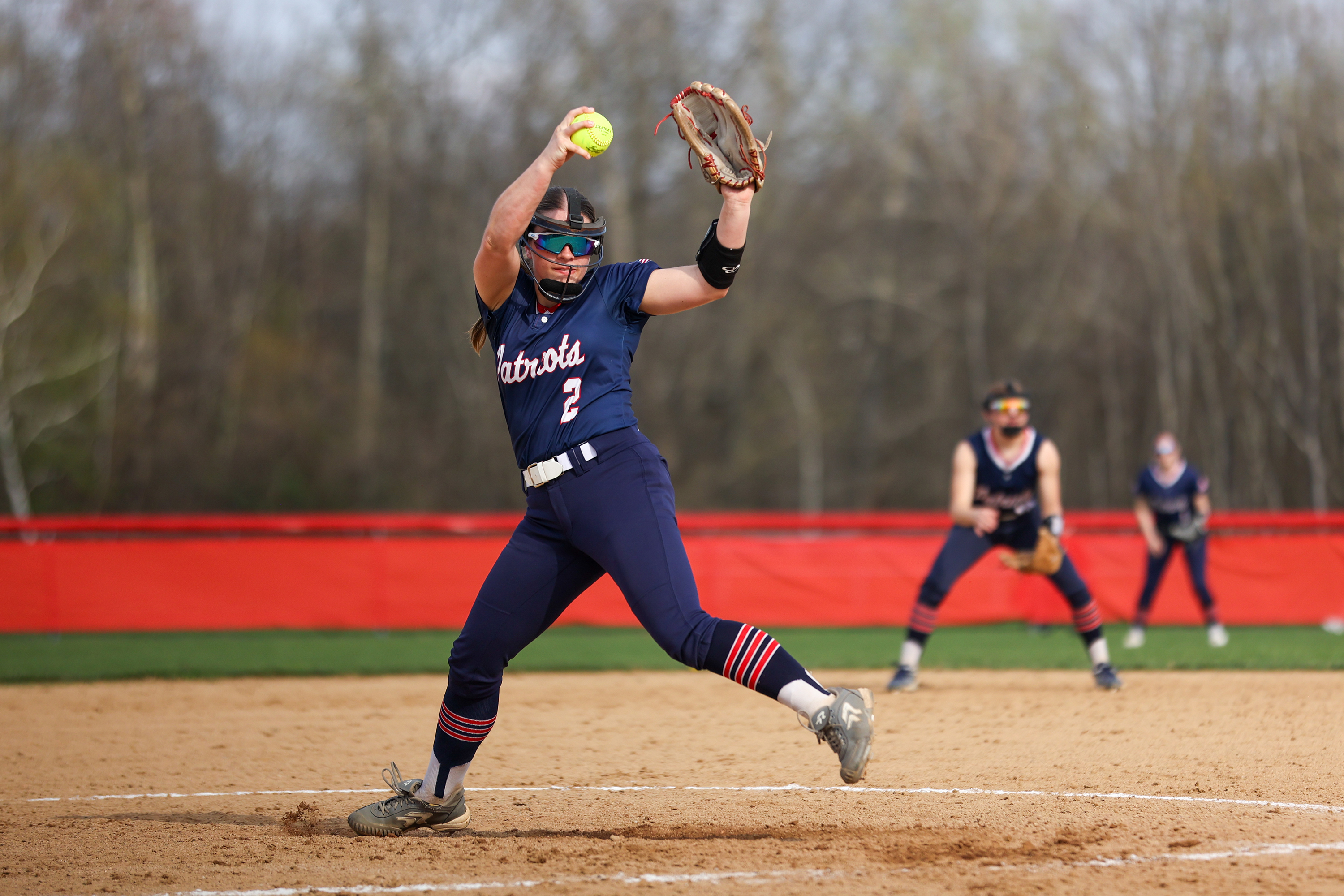 Pittston Area’s Samantha Herbert pitches during a softball matchup on...