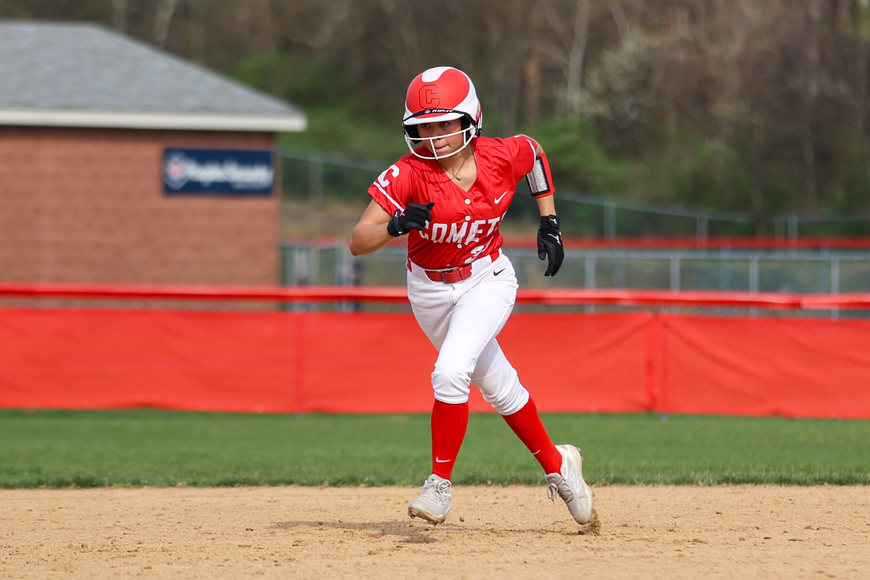 Crestwood’s Araceli Martinez runs to third base during a softball...