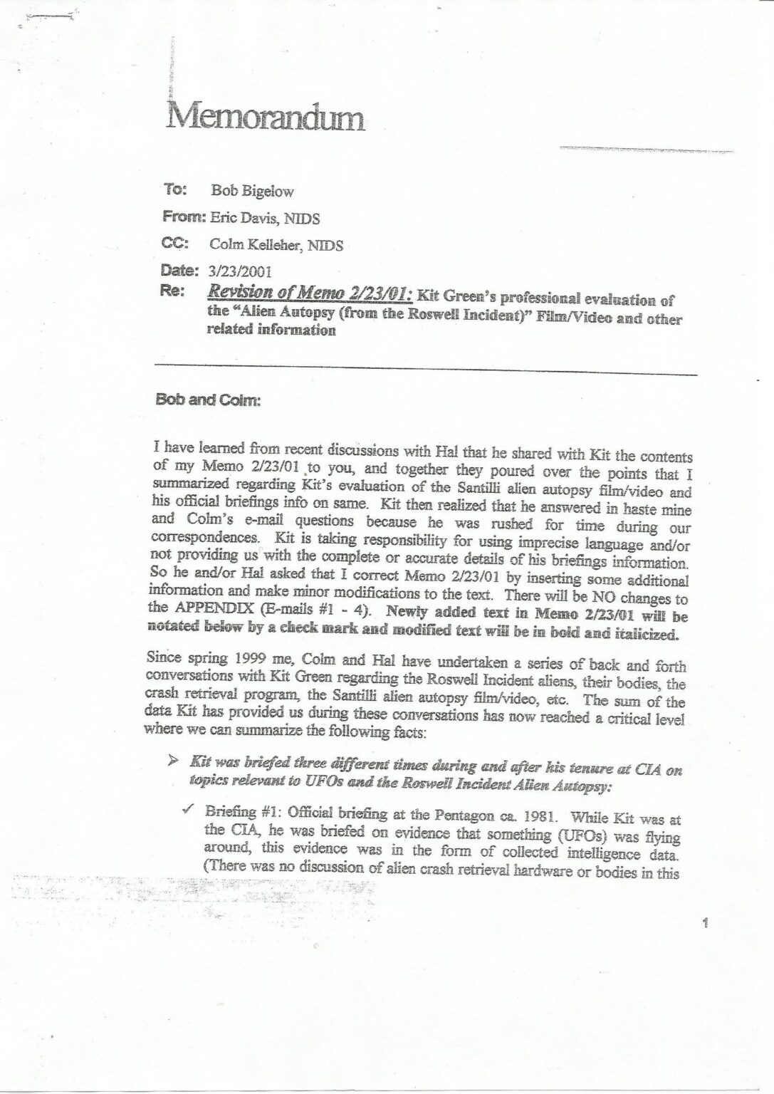 Alien Autopsy 1995 Revisited, Serious