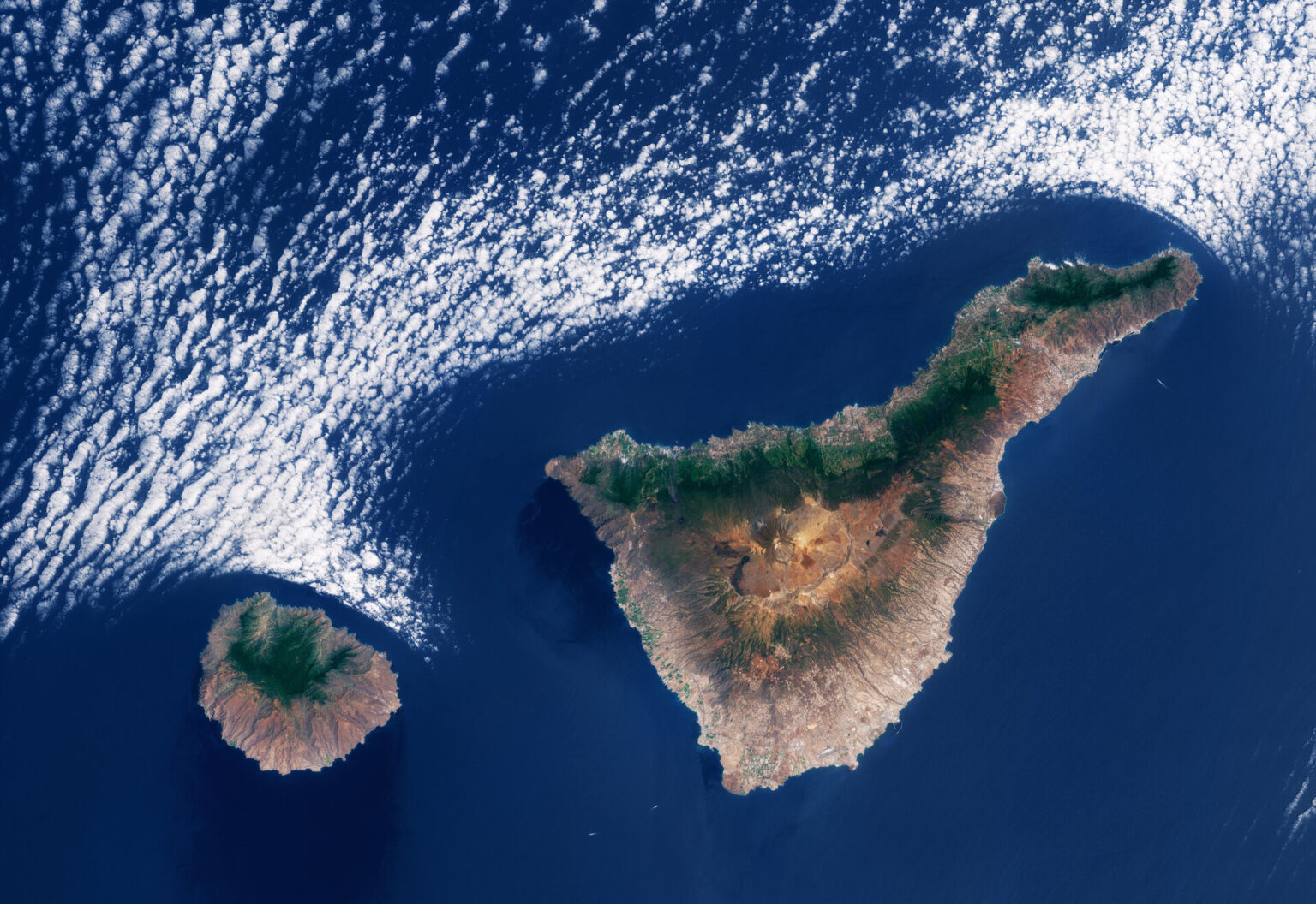 Earth from Space: Cloud patterns over the Canary Islands