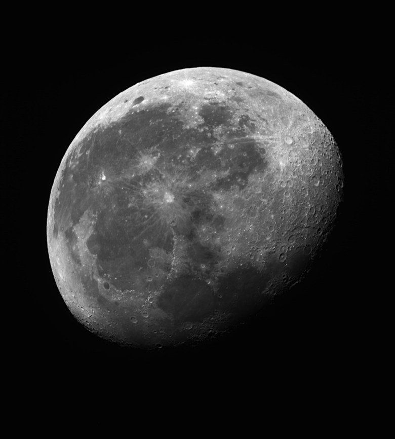 Photo f the Moon. contains modified Copernicus Sentinel data (2025), processed by ESA