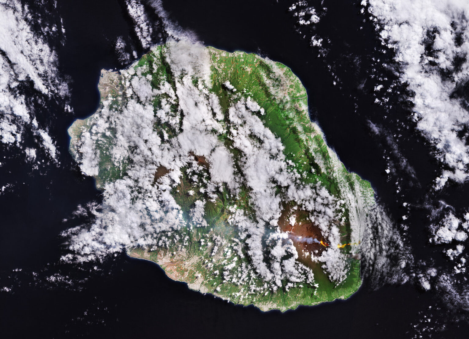 Earth from Space: Lava flow on Réunion Island