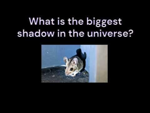 What is the biggest visible light shadow in the universe?