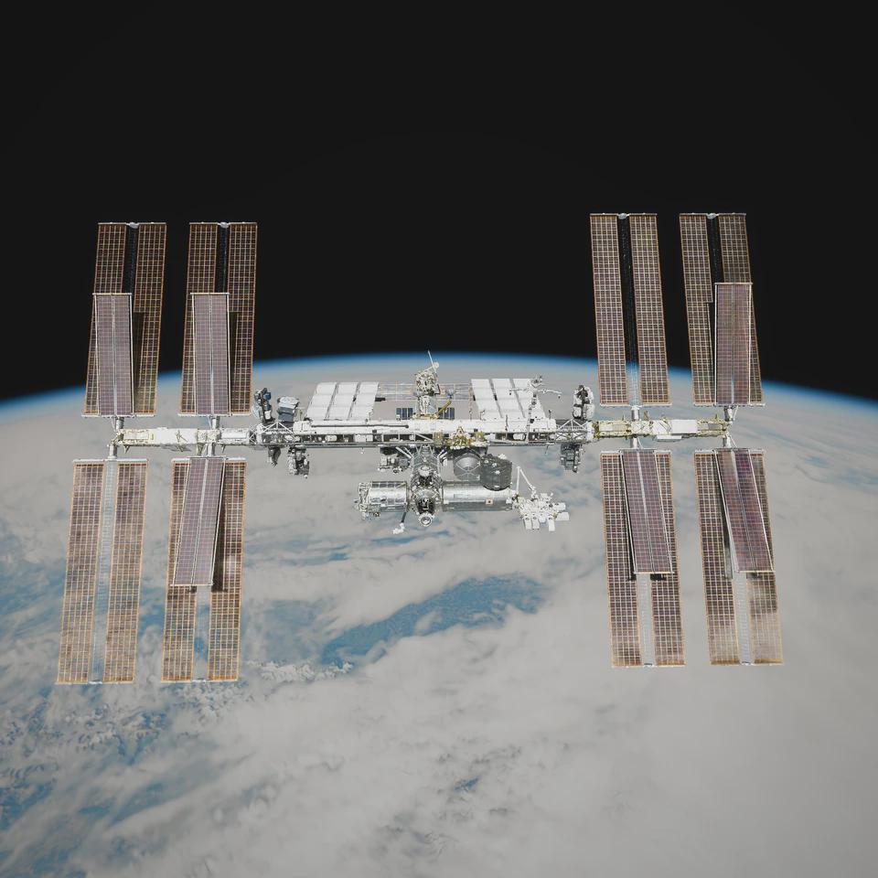 Gaussian splat of the ISS exterior