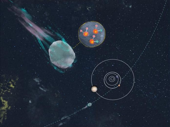 A new study of the interstellar comet 3I/ATLAS led by the University of Michigan shows that its water has a remarkably high content of deuterium. This form of hydrogen is comparatively less abundant in our solar system, enabling researchers to glean new insights about other planetary processes at work in our galaxy. Image credit: U-M News/Hans Anderson Credit © U-M News/Hans Anderson