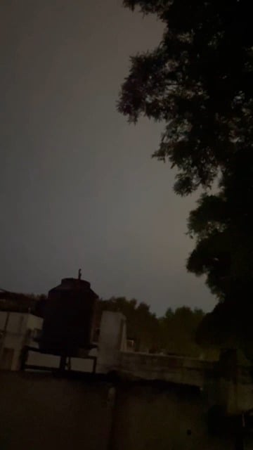 Green light moving over Uruguay