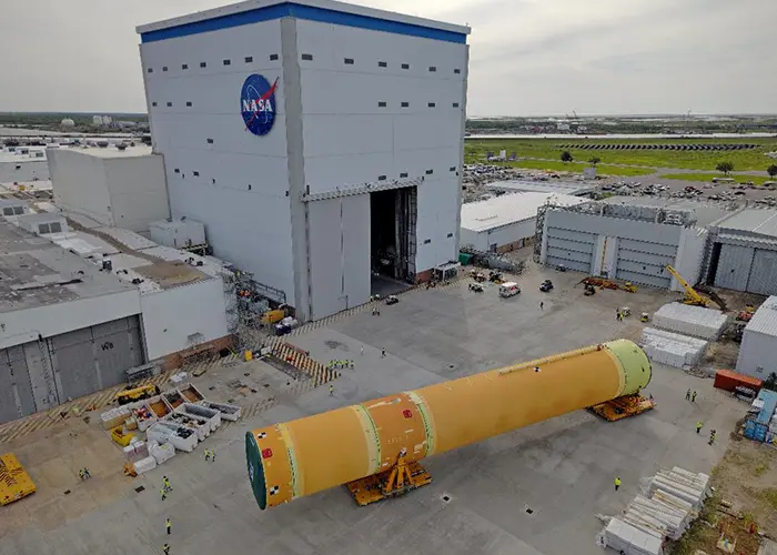 NASA rolls out Artemis III Moon rocket core stage NASA rolls out Artemis III Moon rocket core stage