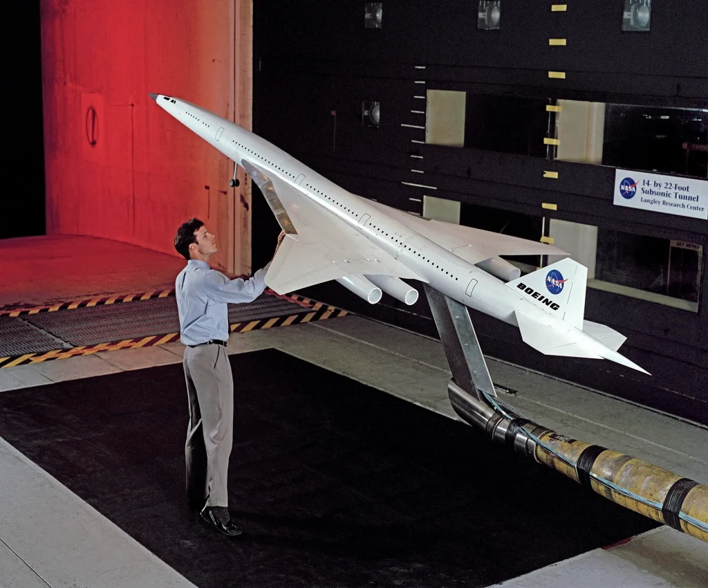 NASA spent nearly a decade secretly developing a 300 passenger supersonic jet twice as fast as Concorde  using a Tupolev Tu-144 before quietly abandoning the entire program in 1999