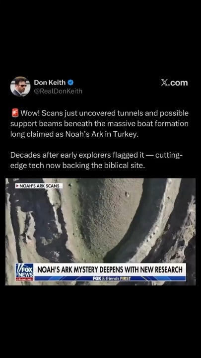 Scans just uncovered tunnels and possible support beams beneath the massive boat formation long claimed as Noah's Ark