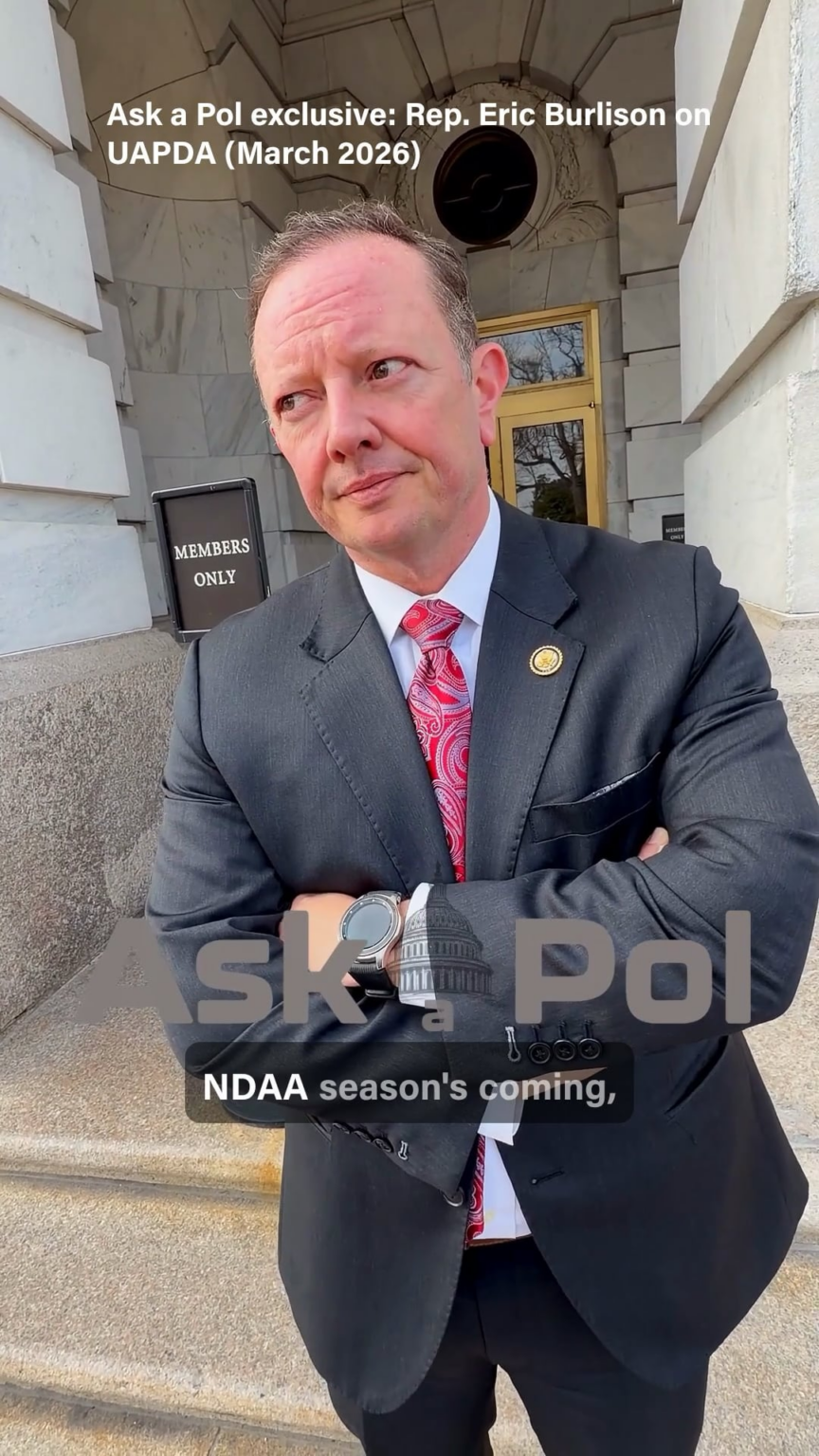 SCOOP: New UAPDA in works? Burlison wants to sync UAPDA with Trump's new UFO disclosure effort