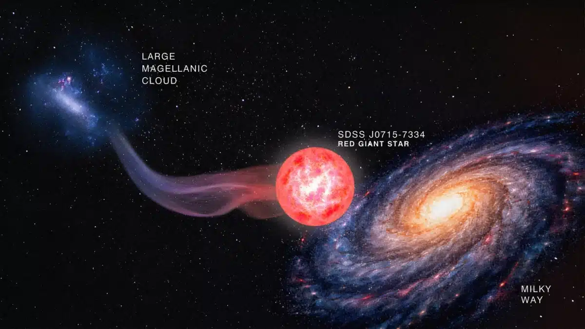 Sdss J0715 7334, A Red Giant Star, Travels From The Large Magellanic Cloud To The Milky Way.
