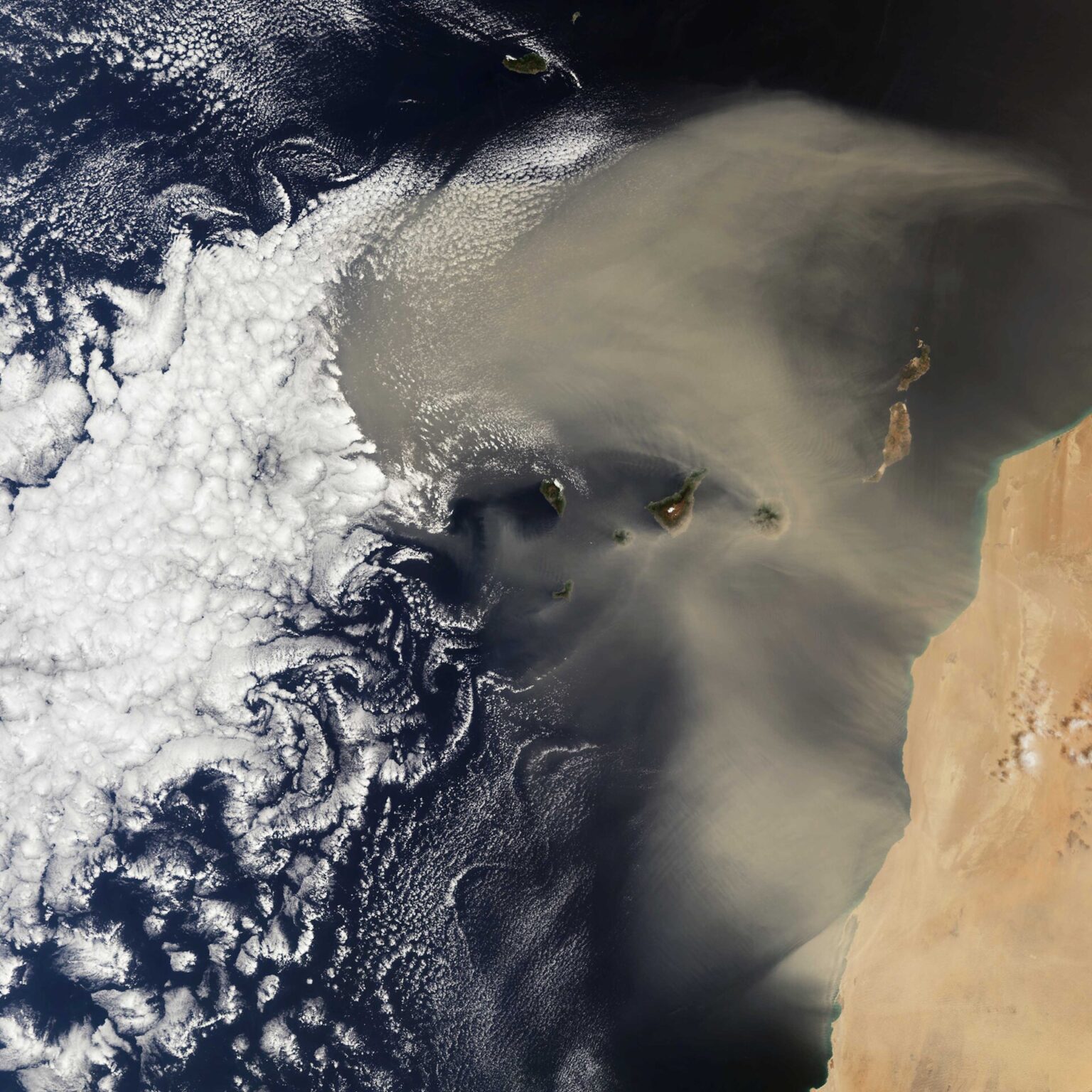 Sahara whips up a dust storm over Canary islands