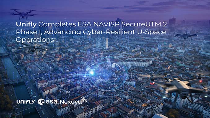 SecureUTM ESA NAVISP Unifly cyber-resilient UTM U-space security Phase I